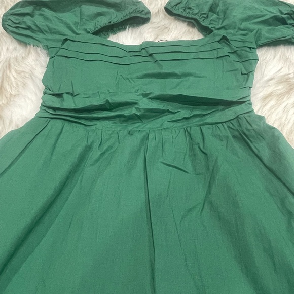 opt Dresses & Skirts - Green Puff Sleeve Sundress for Wedding Guest